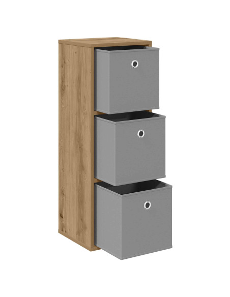 Credenza con cassetto Rovere artigianale 30,5 x 27 x 84,5 cm