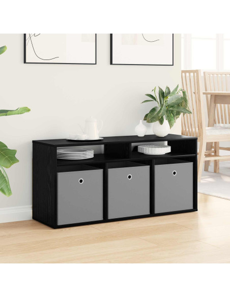 Lowboard con cassetto Rovere Nero 102 x 32 x 48,5 cm