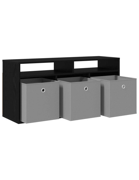 Lowboard con cassetto Rovere Nero 102 x 32 x 48,5 cm