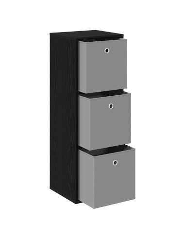 Credenza con cassetto Rovere Nero 35 x 32 x 99,5 cm