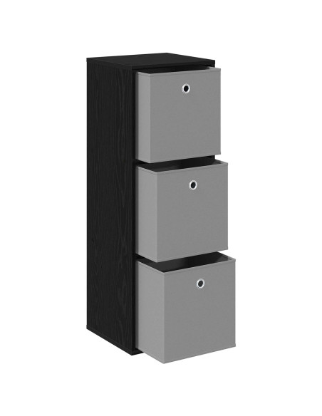 Credenza con cassetto Rovere Nero 35 x 32 x 99,5 cm