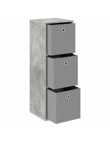 Credenza con cassetto Grigio cemento 35 x 32 x 99,5 cm