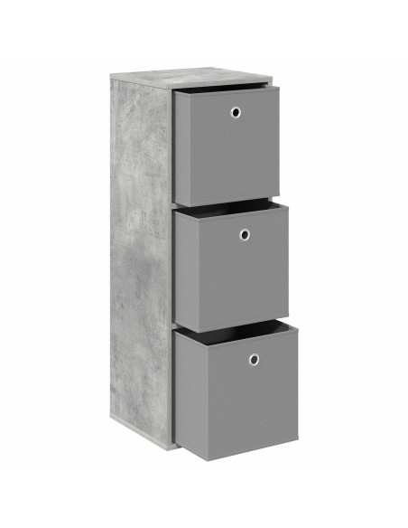 Credenza con cassetto Grigio cemento 35 x 32 x 99,5 cm