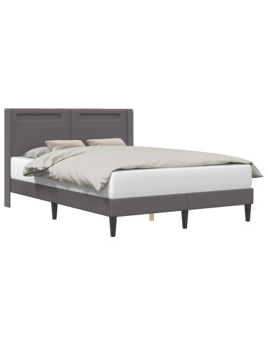Struttura del letto con testiera Grigio 120 x 200 cm Similpelle