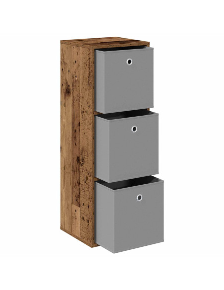 Credenza con cassetto Legno vecchio 35 x 32 x 99,5 cm