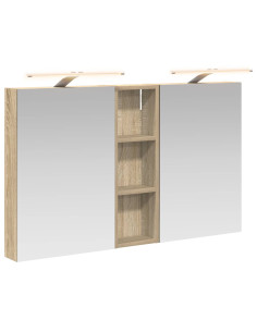 Set di Armadi da Bagno con porta 3 pcs 100 x 10,5 x 60,5 cm 2