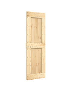 Porta scorrevole NARVIK Naturale e Nero 70 x 210 cm (213,5 cm) 2
