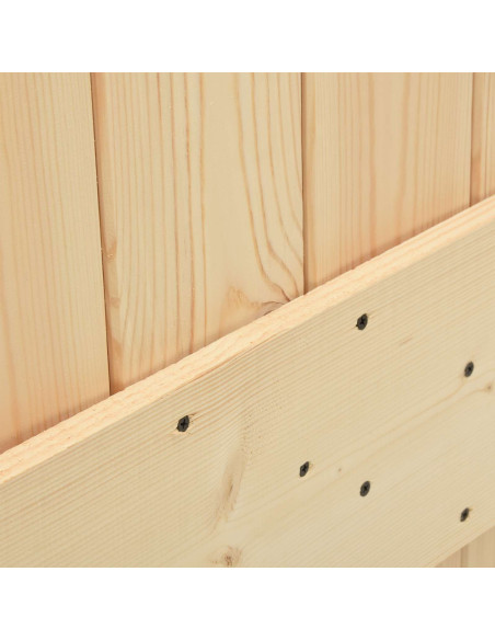 Porta scorrevole NARVIK Naturale e Nero 80 x 210 cm (152,5 cm)