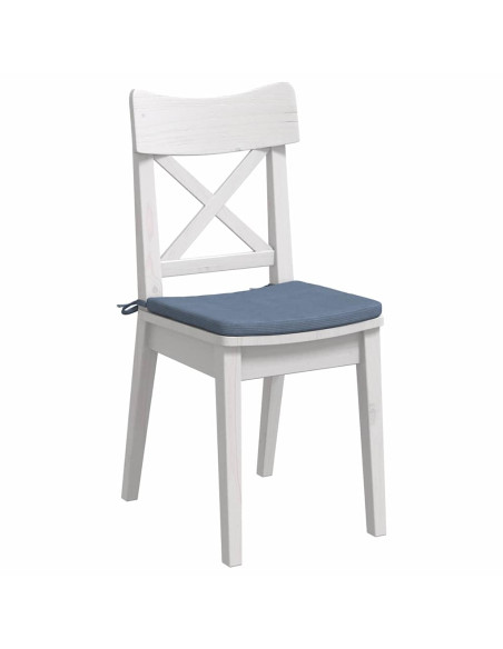 Cuscini per Seduta 4 pcs Blu 40 x 40 x 3 cm Tessuto in Cords