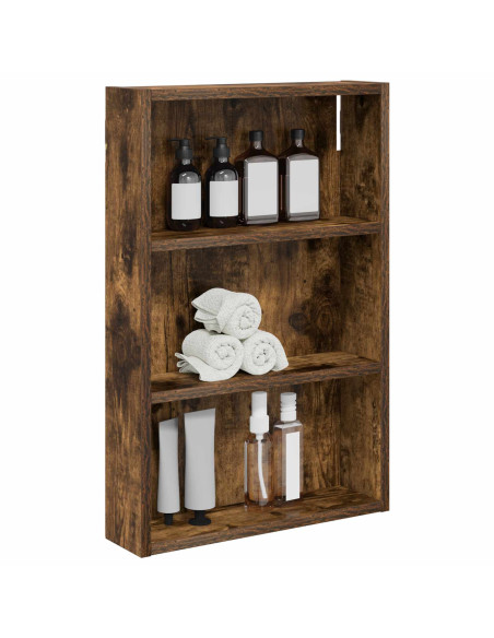 Armadio da bagno a muro Quercia Affumicata 40 x 10 x 60,5 cm