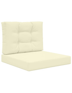 Cuscino per divano da esterno 2 pcs Crema Poliestere 2