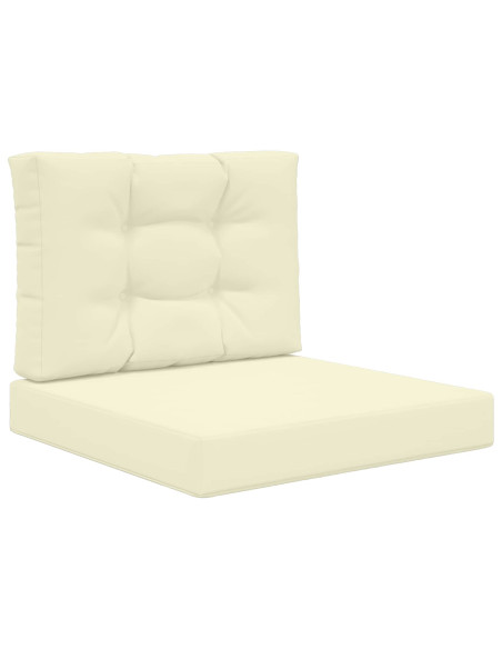 Cuscino per divano da esterno 2 pcs Crema Poliestere