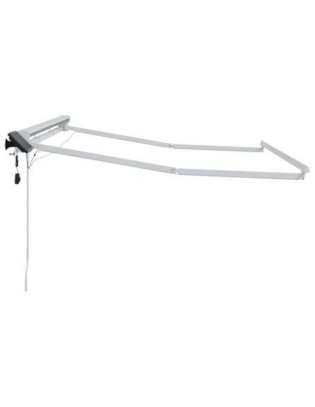 Cornice per Tenda Manuale con LED Bianco 3 x 2,5 m Alluminio