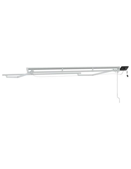 Cornice per Tenda Manuale con LED Bianco 3 x 2,5 m Alluminio