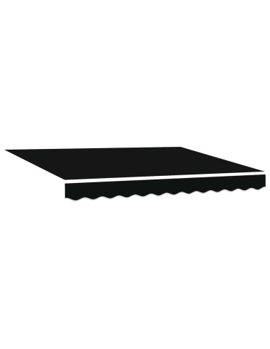 Tenda retrattile manuale con LED Nero 3,5 x 2,5 m