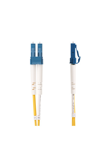StarTech.com Cavo in fibra ottica duplex monomodale OS2 da LC a SC (UPC) da 20 m, 9/125µm, 100G, Insensibile alla piegatura, Ba
