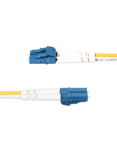 StarTech.com Cavo in fibra ottica duplex monomodale OS2 da LC a SC (UPC) da 20 m, 9/125µm, 100G, Insensibile alla piegatura, Ba
