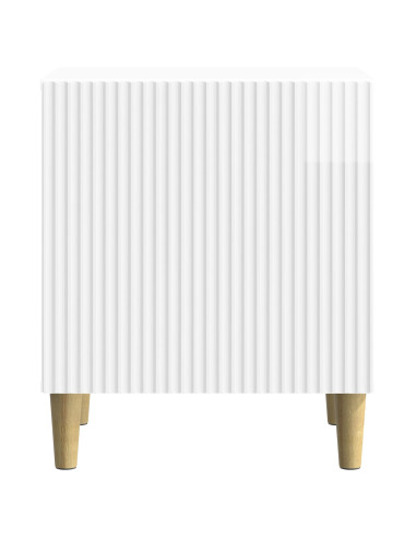 Armadio da Notte 2 pcs Bianco Lucido 43 x 34,5 x 50 cm