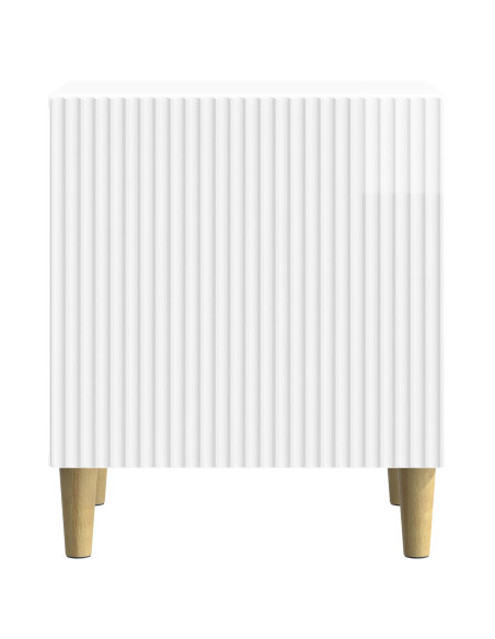 Armadio da Notte 2 pcs Bianco Lucido 43 x 34,5 x 50 cm