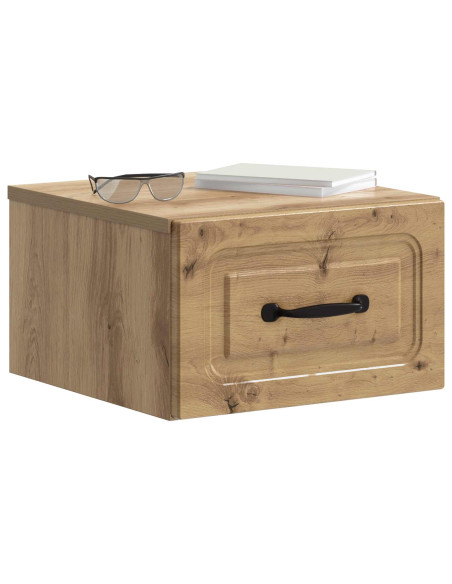 Mobiletto da notte a muro Rovere Artigianale 34,5 x 33 x 20 cm