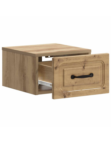 Mobiletto da notte a muro Rovere Artigianale 34,5 x 33 x 20 cm