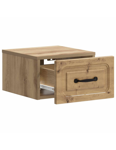 Mobiletto da notte a muro Rovere Artigianale 34,5 x 33 x 20 cm