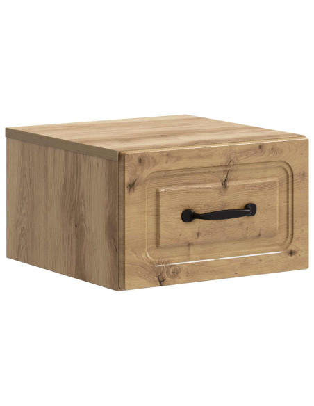 Mobiletto da notte a muro con cassetto 2 pcs Rovere Artigianale