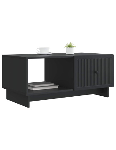 Tavolino da salotto Nero 90 x 50 x 40 cm Legno ingegnerizzato