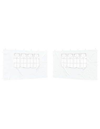 Parete per tenda da festa 2 pcs 400 x 195 cm Bianco