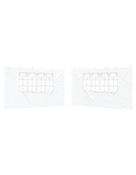 Parete per tenda da festa 2 pcs 400 x 195 cm Bianco
