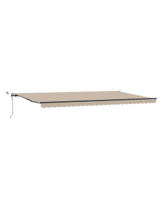 Tessuto per Tenda con Beige 600 × 300 cm Poliestere 2