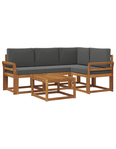 Set di divani con cuscino 5 pcs Naturale e Antracite