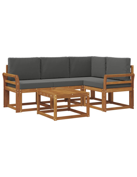Set di divani con cuscino 5 pcs Naturale e Antracite