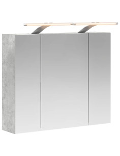 Mobiletto per specchio da bagno Grigio cemento 2