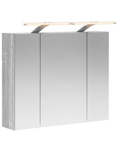 Mobiletto per specchio da bagno Grigio Sonoma 60 x 14,5 x 50 cm 2