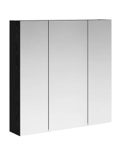 Mobiletto per specchio da bagno Rovere Nero 70 x 14,5 x 70 cm 2