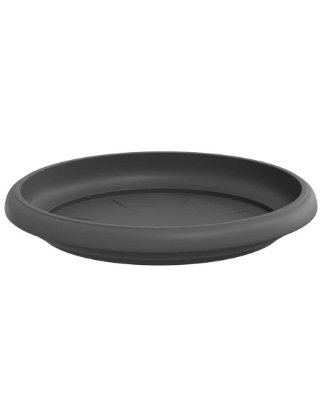 Vassoio Rotondo per Fiori 6 pcs Nero Ø 14 x 2 cm Plastica