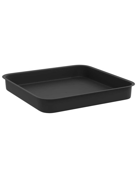 Vassoio Quadrato per Fiori 6 pcs Nero 15 x 15 x 2 cm Plastica