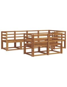 Set di divani da esterno 7 pcs Naturale 2