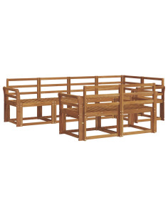 Set di divani da esterno 7 pcs Naturale 2