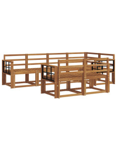 Set di divani da esterno 7 pcs Naturale 2