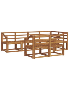 Set di divani da esterno 7 pcs Naturale 2