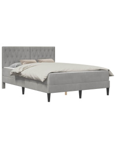Struttura letto con materasso Grigio chiaro 140 x 200 cm 2
