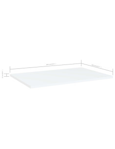 Ripiani per Libreria 8pz Bianchi 60x40x1,5 cm Legno Multistrato