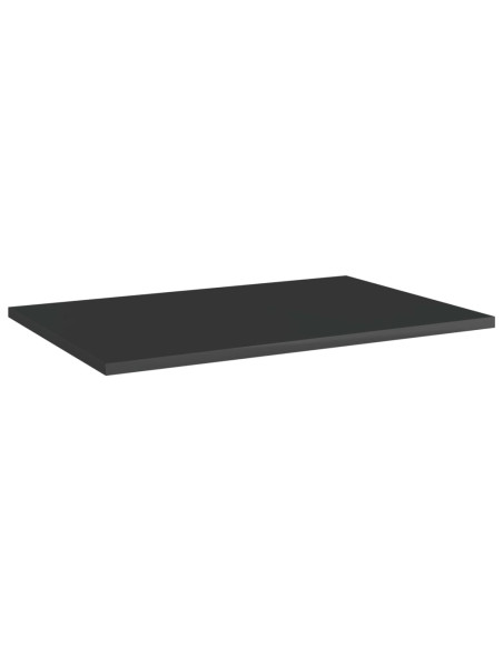 Ripiani per Libreria 8pz Nero Lucido 60x40x1,5cm Multistrato