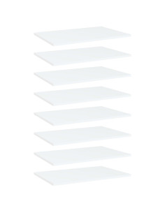 Ripiani per Libreria 8pz Bianchi 60x40x1,5 cm Legno Multistrato 2