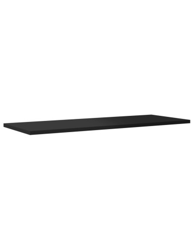 Ripiani per Libreria 8pz Nero Lucido 80x30x1,5cm Multistrato