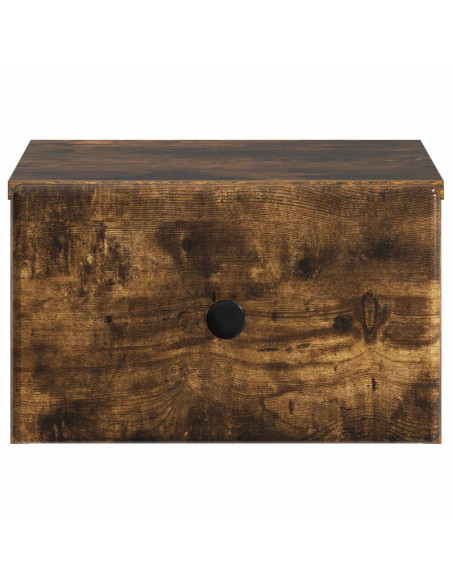Mobiletto da notte a muro 2 pcs Rovere Fumo 34,5 x 33 x 20 cm