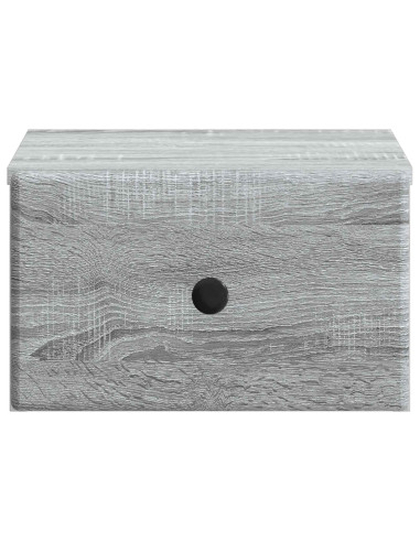 Mobiletto da notte a muro Grigio Sonoma 34,5 x 33 x 20 cm