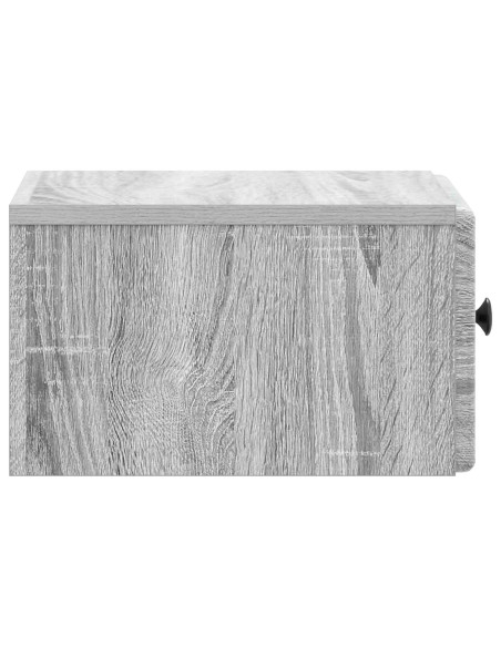 Mobiletto da notte a muro Grigio Sonoma 34,5 x 33 x 20 cm